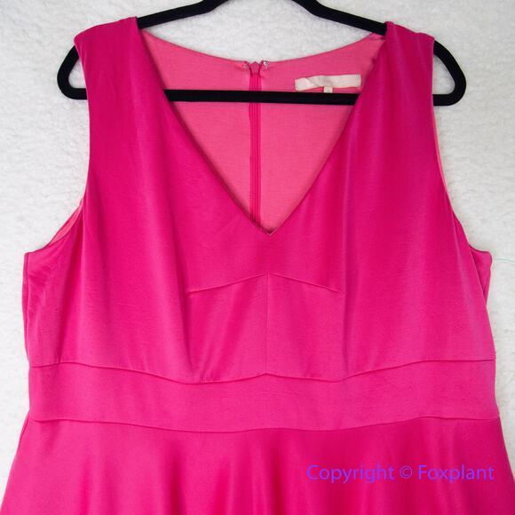 Hutch Barbiecore hot pink sleeveless fit and flare scuba dress, size‎ 1X - Picture 2 of 16